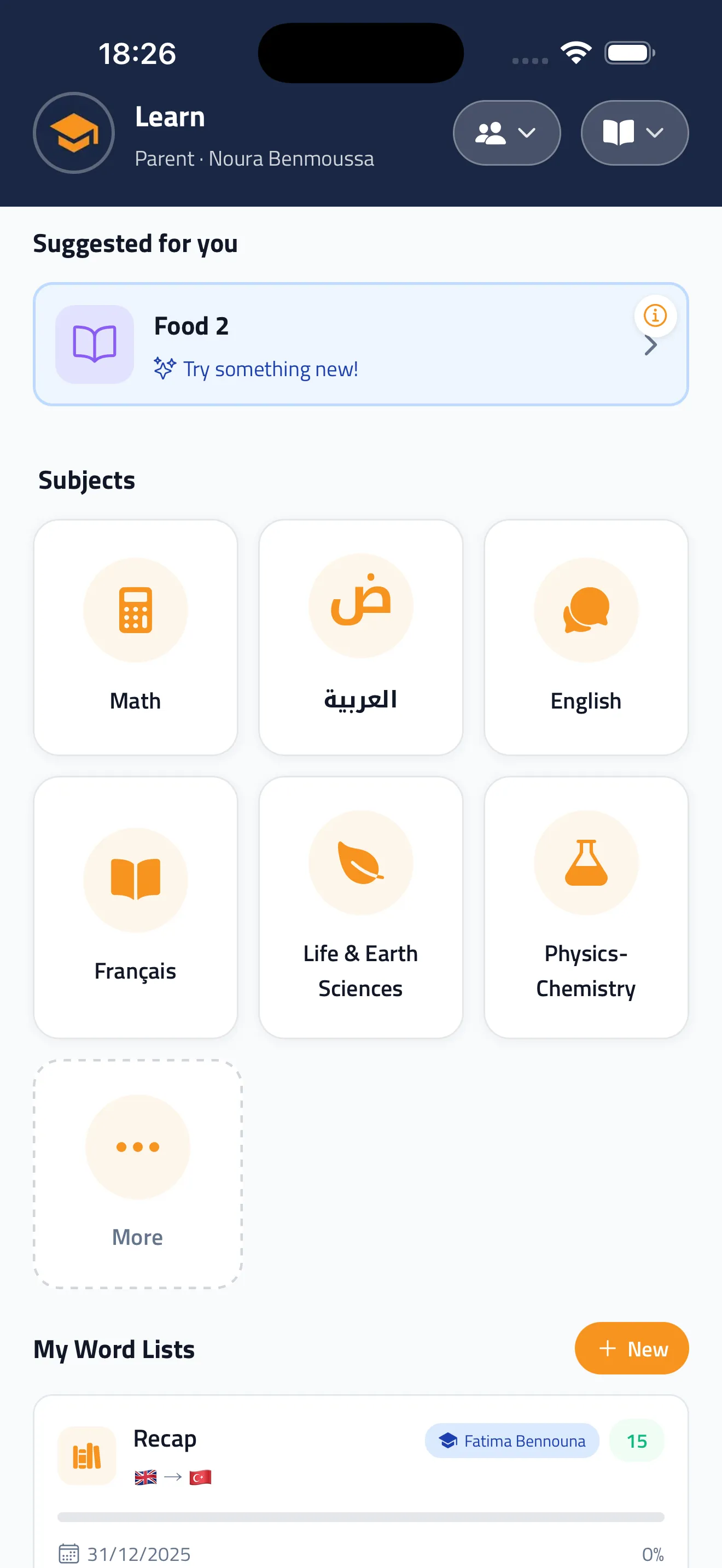 Qismi interactive learning module with exercises